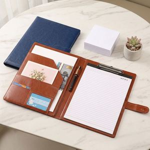 Carpeta de Almacenamiento de Cuero Personalizada A4 para Actas de Reuniones de Negocios, Regalo de Oficina Portátil - Product Image 1