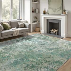 พรมปูพื้นล้างทำความสะอาดได้ ลายโมเดิร์น ขนาด 8x10 ฟุต ไม่ลื่น นุ่ม สำหรับห้องนั่งเล่น ห้องนอนขนาดใหญ่ ตกแต่งบ้าน <span class=keywords><strong>สี</strong></span><span class=keywords><strong>เบ</strong></span>จเขียว - Product Image 2