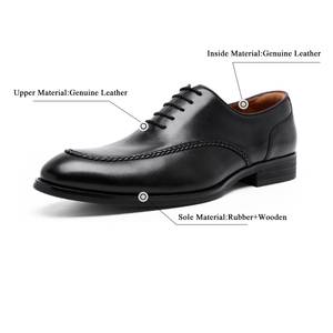 Chaussures Oxford en cuir véritable noir pour homme, grandes tailles 38-43, pour affaires et mariage, Guangzhou 891702 - Product Image 2