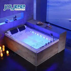 JOYEE Luxury 2 Persons Indoor Whirlpool Massage Bathtub/ High Quality Indoor Jakuzi Function Small Size Hot Tub Spa Tub