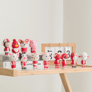 งานฝีมือ<span class=keywords><strong>ไม้</strong></span>สุดสร้างสรรค์เครื่องประดับตั้งโต๊ะสไตล์จักรราศีของจีนไม้เนื้อแข็งเครื่องประดับบ้านแกะ<span class=keywords><strong>สลัก</strong></span>ของขวัญคริสต์มาส - Product Image 3