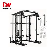 Machine Smith Moderne Doublewin - Équipement de Gym Universel en Acier Carbone Multi-résistance pour Exercices Bras, Dos, Poitrine et Jambes Unisexe
