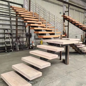 Viko 2024 Chất Lượng Cao Cầu Thang Ngoài Trời Thiết Kế Hiện Đại Thép Gỗ Thẳng Cầu Thang - Product Image 1