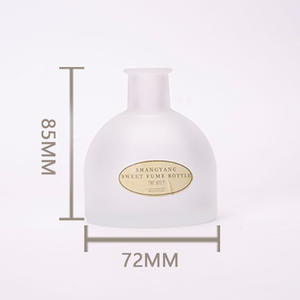 Botella Difusora de Vidrio Mate Redonda de 100 ml, Recipientes para Aceites Esenciales, para Fragancias, Regalos para el Hogar y Baño, para Almacenamiento y Exhibición - Product Image 6