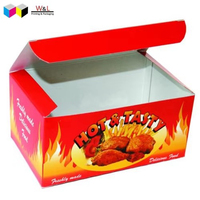 Boîtes de nourriture à emporter biodégradables Emballage alimentaire Boîte à hamburger Frites Pépites de poulet frit Carton Papier Snack Box Accepter
