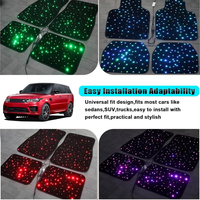 Tapis de sol universels pour voiture, sur mesure, en gros, avec éclairage Starlight, bleu Accord, LED, polyester écologique, design luxueux
