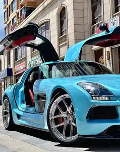 New Color Arrival Diamond Air Channels Glossy PET Dream Cloud Blue Vinyl Car Wrap Sticker