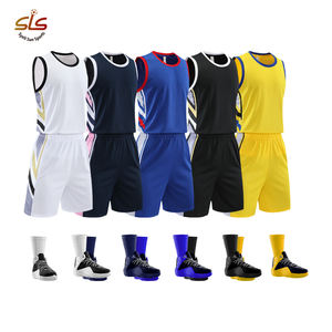 %100 Polyester Özel Baskılı Basketbol Forması ve Şort Takımı, Erkekler ve Kadınlar için Süblimasyon Logolu, Yetişkinler ve Çocuklar için Düz Tasarım - Product Image 1
