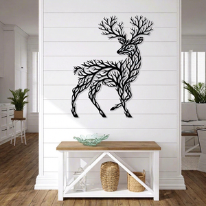 Sculpture murale moderne en métal Daystar Trade, motif géométrique, décoration d'art pour l'entrée, style ferme - Product Image 1