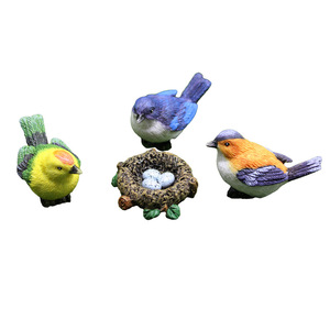 DD4063 Artisanat Petits Animaux En Plastique Artificiels Fée <span class=keywords><strong>Jardin</strong></span> Accessoires Miniature Résine Statues Mini Oiseaux Figurines - Product Image 6