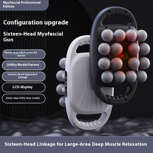 Benutzer definiertes Logo 16 Kopf Rotlicht therapie Muskels timulator <span class=keywords><strong>Massage</strong></span> pistole Schmerz linderung Körper Percussion Faszien <span class=keywords><strong>massage</strong></span> pistole - Product Image 2
