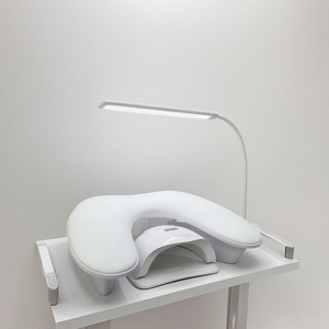 หมอนรองแขนรูปตัวยูแบบถอดได้ ทำจากหนัง PU พร้อมเครื่องอบเล็บ UV LED สำหรับอุปกรณ์ทำเล็บ - Product Image 1