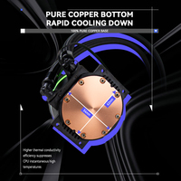 Refroidisseur liquide CPU OEM 360 mm avec effet miroir infini pour ordinateur, interface de connexion 4 broches, roulement en alliage d'aluminium