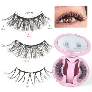 Vente en gros de faux cils magnétiques naturels doux réutilisables à étiquette privée, extensions de cils magnétiques 3D avec applicateur - Product Image 2