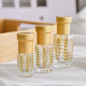 Flacone Vuoto da 3ML 6ML 10ML con Foglia d'Oro, Flacone Contagocce in Vetro per <span class=keywords><strong>Olio</strong></span> Essenziale con Bastoncino Dosatore, Piccolo Flacone Vuoto per Profumo - Product Image 2