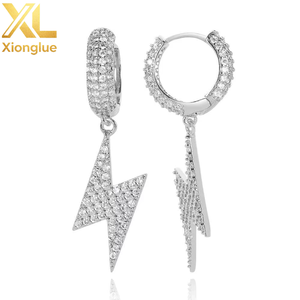Pendientes de Aro Circulares con Circonitas Micro Pavimentadas, Estilo Hip Hop, Modernos y Únicos, Unisex, Joyería Europea y Americana Más Vendida - Product Image 6