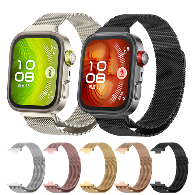 Watch Fit3 4 Sport Bracelet Loop Magnetic Stainless Steel Milanese Strap Metal Smartwatch Band for huawei Fit 4 Pro 3