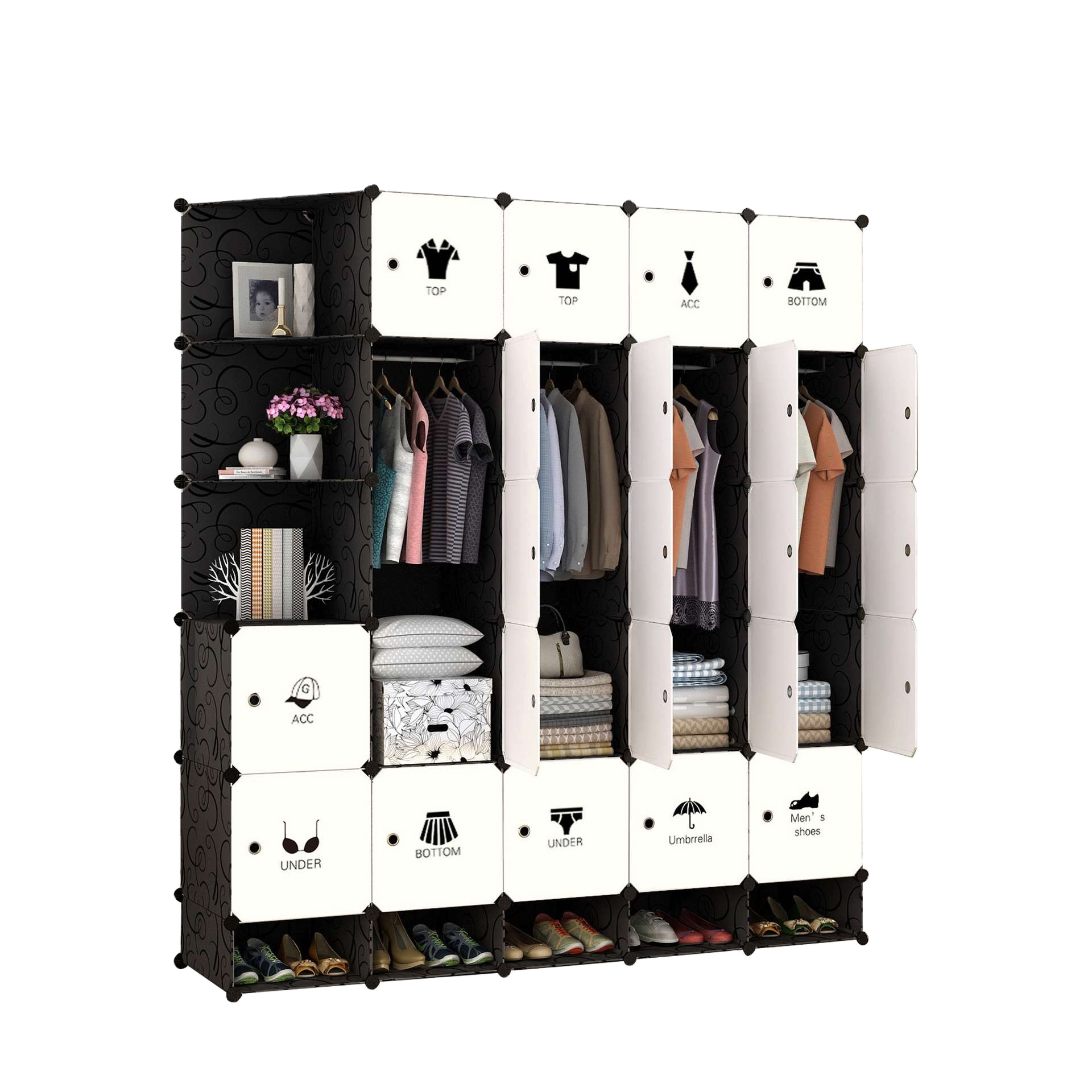 Домашняя мебель для спальни «сделай сам», простая сборка, пластиковый складной шкаф для одежды