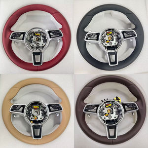 Volant en cuir neuf pour Porsche Panamera Macan Cayenne Boxster Cayman <span class=keywords><strong>Taycan</strong></span> 918 911 718 970 971, volant personnalisé - Product Image 4