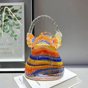 Jarrón de Vidrio Transparente de Colores de Buena Calidad para Flores, Estilo de Diseño Moderno, Entrega Rápida - Product Image 2