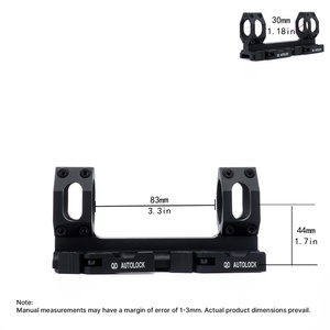 ขายึดกล้องเล็งแบบ Cantilever ยี่ห้อ ACUMETA สำหรับท่อขนาด 1 นิ้ว/30 มม. พร้อมฐานยึดขนาด 20 มม. แบบปลดเร็ว ความสูงตรงกลาง 1.7 นิ้ว สำหรับกีฬากลางแจ้ง - Product Image 3