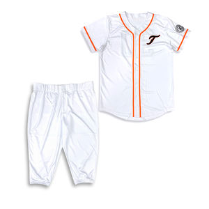 Conjunto de Jersey y pantalones de softball liso con diseño de logotipo bordado para mujer, uniforme de béisbol personalizado - Product Image 1