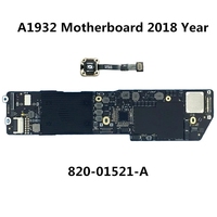 Motherboard Intel A1932 untuk MacBook Air Retina 13" Logic Board 820-01521-A/02 Bekas untuk Model 2018-2019 Chipset A55 SATA