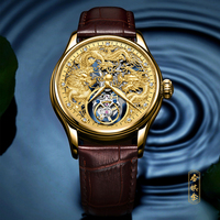 Montres mécaniques pour homme avec logo personnalisé, série argent 12 signes du zodiaque, squelette 3D, tourbillon volant, lumineuses, étanches