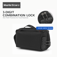 Sac organisateur de technologie antivol avec logo personnalisé, verrouillable par combinaison à 3 chiffres, étui de rangement pour câbles électroniques de voyage, OEM