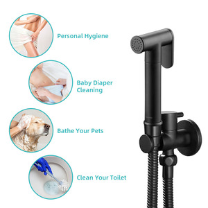 Brass Copper Brushed Gunmetal Hand <strong>Bidet</strong> Shower with Gun Grey Color Wall Water Supply Shower Holder - Product Image 5