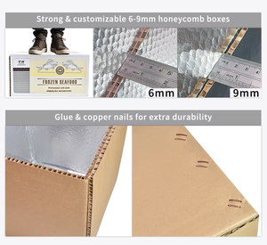 Bao bì làm mát thực phẩm cách nhiệt cho dập nổi đông lạnh Hộp carton cách điện 72 giờ để vận chuyển chuỗi lạnh - Product Image 3