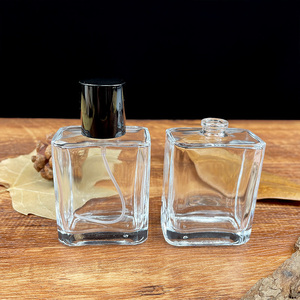 Chai nước hoa thủy tinh vuông 50ml trong suốt, chất lượng cao, giá sỉ xuất xưởng - Product Image 2