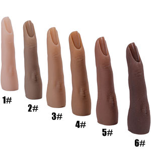 Main de pratique en silicone avec clip pour formation des ongles en acrylique modèle de <span class=keywords><strong>faux</strong></span> doigts pour ciseaux de manucure - Product Image 1