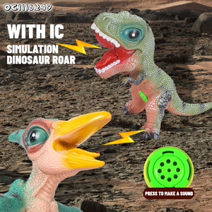 Đặt bức tượng nhỏ động vật đồ chơi mô phỏng mô hình động vật khuyến mại PVC mặt hàng rắn khủng long sản phẩm đồ chơi mô hình cho trẻ em với âm thanh - Product Image 4