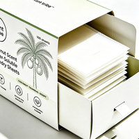 Feuilles de lessive parfumées à la noix de coco, portables, dissolvables, nettoyage en profondeur, longue durée, parfum fruité