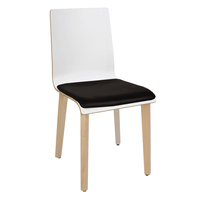 Chaise de salle à manger de style moderne avec dossier et assise en bois pour la maison, le bureau, le salon, le restaurant