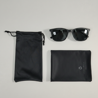 Pochette de rangement en microfibre avec cordon de serrage, personnalisable avec logo, anti-poussière, pour lunettes et nettoyage de lentilles, vente en gros, direct usine