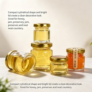 25ml 35ml 50ml 100ml 小号圆形玻璃果酱罐，带玻璃盖，适用于果冻、牛奶糖、婴儿食品、布丁和蛋糕 - Product Image 3
