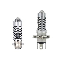 Phare de moto à LED BA20D H4, phare à faisceau haut/bas, double couleur blanc jaune, ampoule de phare à LED électrique pour moto