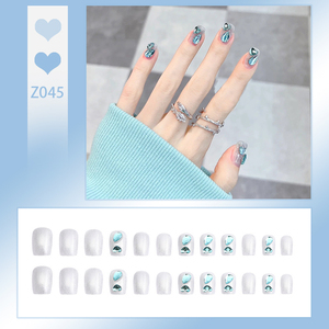<span class=keywords><strong>Uñas</strong></span> Postizas al por Mayor Baratas de Alta Calidad, Cuadradas Medianas, Coffin, Corazón, Perla, Punta <span class=keywords><strong>Francesa</strong></span>, <span class=keywords><strong>Manicura</strong></span> ABS, 24 Piezas, Pegamento para <span class=keywords><strong>Uñas</strong></span>, Personalizables - Product Image 3