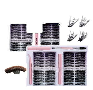 Vente en gros de faux cils individuels faits à la main, en cheveux synthétiques, volume intense 10D-20D, marque privée, style naturel, 0,07 mm - Product Image 1
