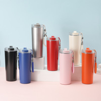 Gobelet isotherme personnalisé en acier inoxydable 316 pour café glacé, anti-fuite, à double paroi sous vide, avec paille, pour voyage