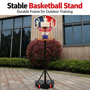 Aro de <span class=keywords><strong>Baloncesto</strong></span> Ajustable para Adultos y <span class=keywords><strong>Niños</strong></span>, Móvil, Interior/Exterior, Altura Estándar, Equipo Portátil para Cancha Doméstica - Product Image 4