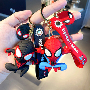 3D Cartoon <strong>Spiderman</strong> Marvel Avenger Waterproof Custom Soft PVC Lightweight Keychain for Kids Superhero Power Avengers Toy <strong>Ring</strong> - Product Image 3