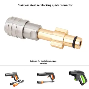 Greenfie Yil <span class=keywords><strong>Lav</strong></span> Karch Lave-<span class=keywords><strong>auto</strong></span> haute pression 1/4 Union Joint autobloquant Buse de pot en mousse PA 4000psi Accessoires de lavage - Product Image 6