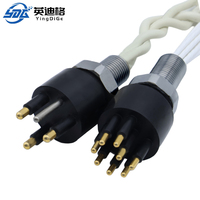 Conector Subacuático de Alta Corriente para Aguas Profundas, 21 Pines, Macho/Hembra, Estándar IP68, Latón con Baño de Oro, 5-50A, 100-1500V