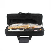 Bb Sopranino Saxophone New Design Pro Level Yellow Brass Gold Lacquer Built in Neck Woodwind Instrument