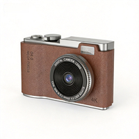 Cámara Retro CCD 4K Ultra HD, Cámara Digital Vintage, Cámara de Vlog Portátil de Nivel Básico para Estudiantes, Zoom 8X para Adolescentes y Principiantes
