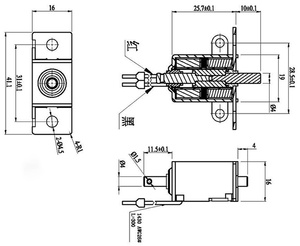 Actuador de <span class=keywords><strong>Motor</strong></span> en miniatura directo de fábrica, solenoide de electroimán doble para accesorio de estación de carga de nueva energía - Product Image 6
