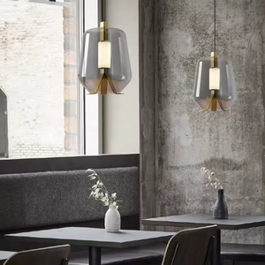 Zeal Lighting Venta al por mayor Pantalla de vidrio moderna Hierro Oro Luz de techo Interior Led Lámpara colgante de vidrio - Product Image 6